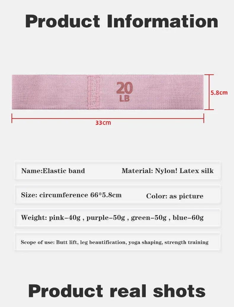 Fabric Resistance Hip Booty Bands Glute Thigh Elastic Workout Bands Squat Circle Stretch Fitness Strips Loops Gym Yoga Equipment - Zen Fit Plus