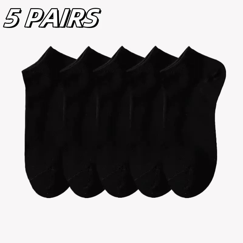 10 Pairs Women/Men Boat Socks Invisible Low Cut Silicone Non-slip Summer No-show Ankle Socks Solid Color Casual Breathable Zen fit plus