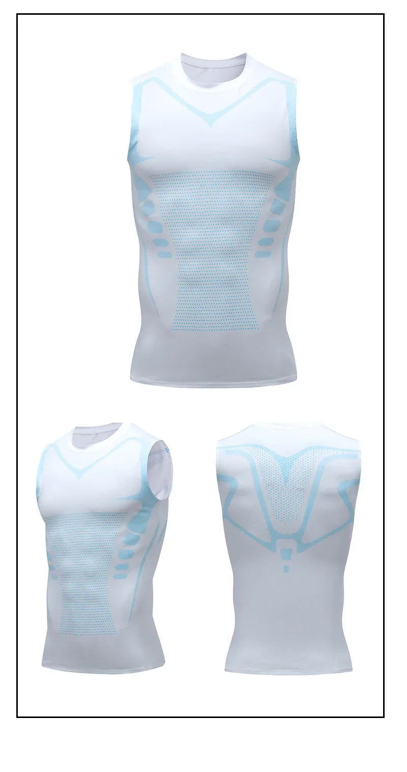 Compression Tank Top Men Gym Shirt Sleeveless Quick Dry Printing Sportswear Male Fitness Bodybuilding Vest Workout Muscle Top - Zen Fit Plus