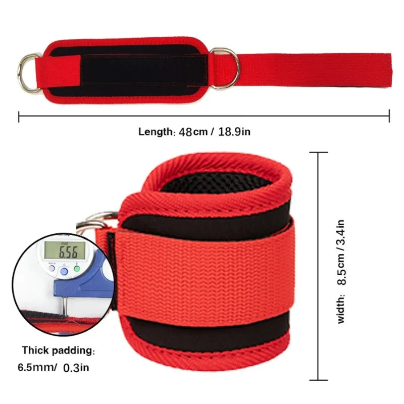 Fitness Ankle Straps Adjustable D-Ring Support Cuffs Gym Leg Excercises Training Workouts Sports Fit Guard Safety Abductors Zen fit plus