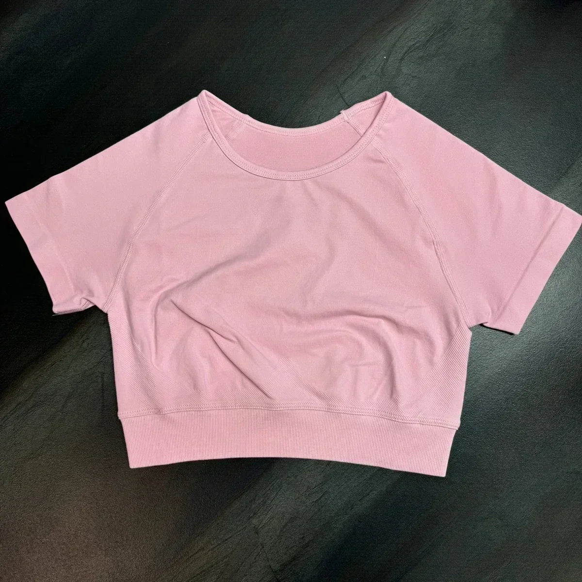 Impact Crop Top Women Short Sleeve Yoga Top Shirts Light Weight Gym Crop Top Seamless Sports Shirt Ribbed Crop Fit Zen fit plus