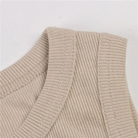 Ribbed Knitted Tops Neck Summer Basic Shirts White Black Casual Sport Vest Off Shoulder Green Women's Tank Top - Zen Fit Plus