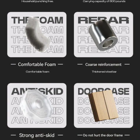 Telescopic Doorway Pull Up Bar Non-Slip Chin-Up Fitness Equipment Adjustable Home Gym Strength Training Heavy Duty For Men Women - Zen Fit Plus