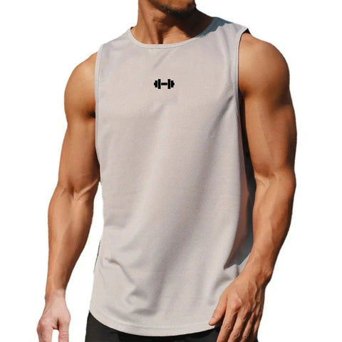 Summer Men's Running Vest Gym Tank Tops Fitness Clothing Quick-drying Loose Bodybuilding Sleeveless Shirt Basketball Singlets Zen fit plus