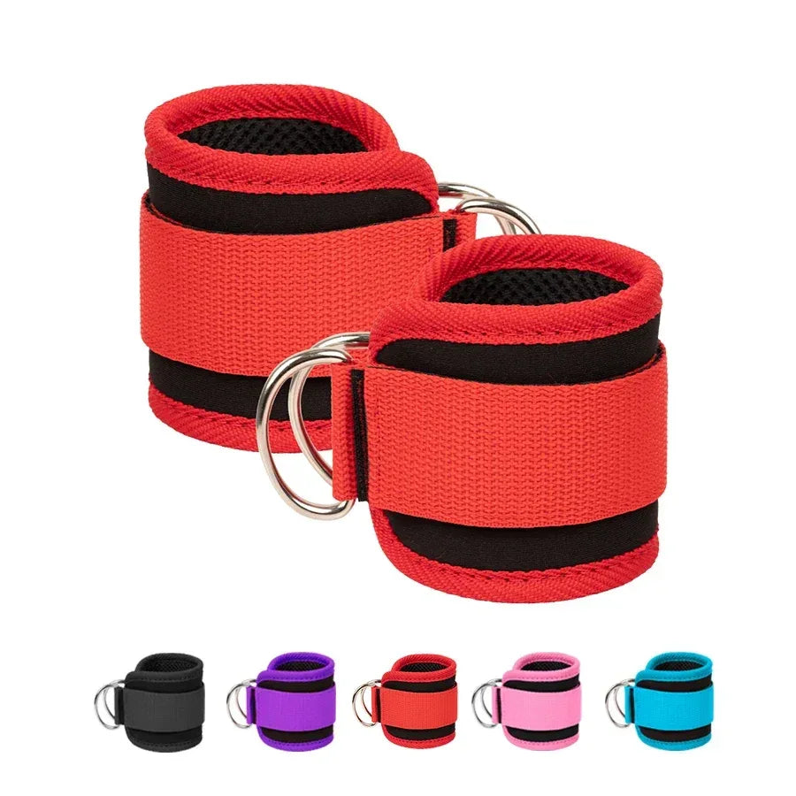 Fitness Ankle Straps Adjustable D-Ring Support Cuffs Gym Leg Excercises Training Workouts Sports Fit Guard Safety Abductors - Zen Fit Plus
