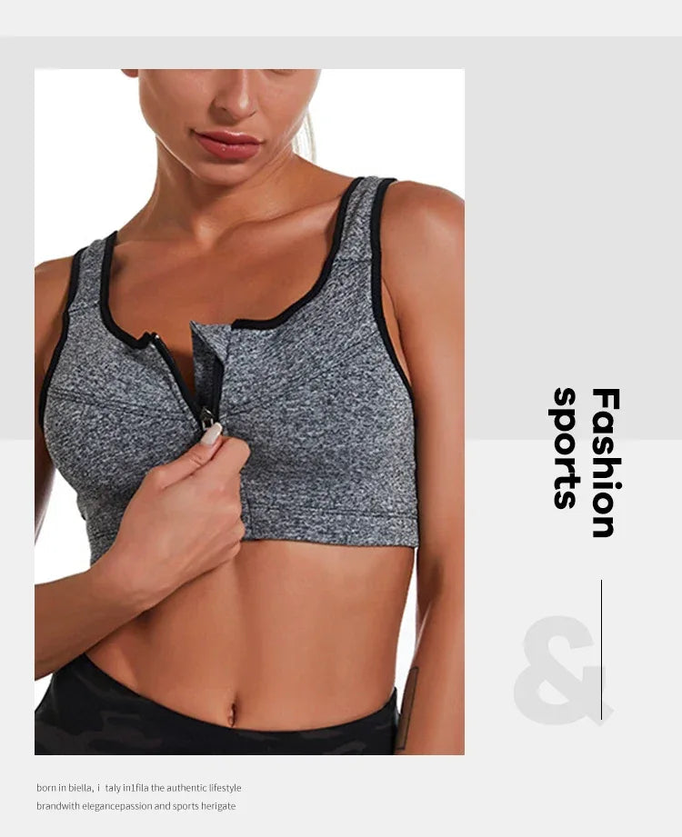 Yoga Fitness Bra Shock-absorbing Sports Bra Breathable and Quick Drying Training Running WOMEN'S Underwear - Zen Fit Plus