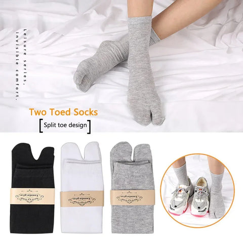 1-5PCS Women/Men Unisex Japanese Kimono Flip Flop Sandal Split Two Toes Sock Tabi Geta Cotton Socks New Arrival - Zen Fit Plus