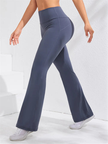 Flare Leggings Yoga Women High Waist Wide Leg Yoga Pants Gym Sports Slim Flared Tight Pants Control Tummy Dance Trousers Zen fit plus