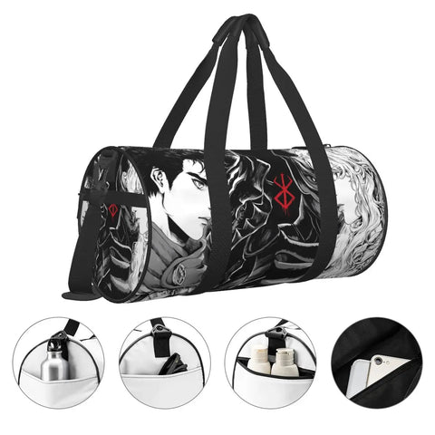 Japanese Anime Bereserk Printed Sports Bags Fashion Cool Training Gym Bag Large Cute Handbags Couple Design Outdoor Fitness Bag Zen fit plus