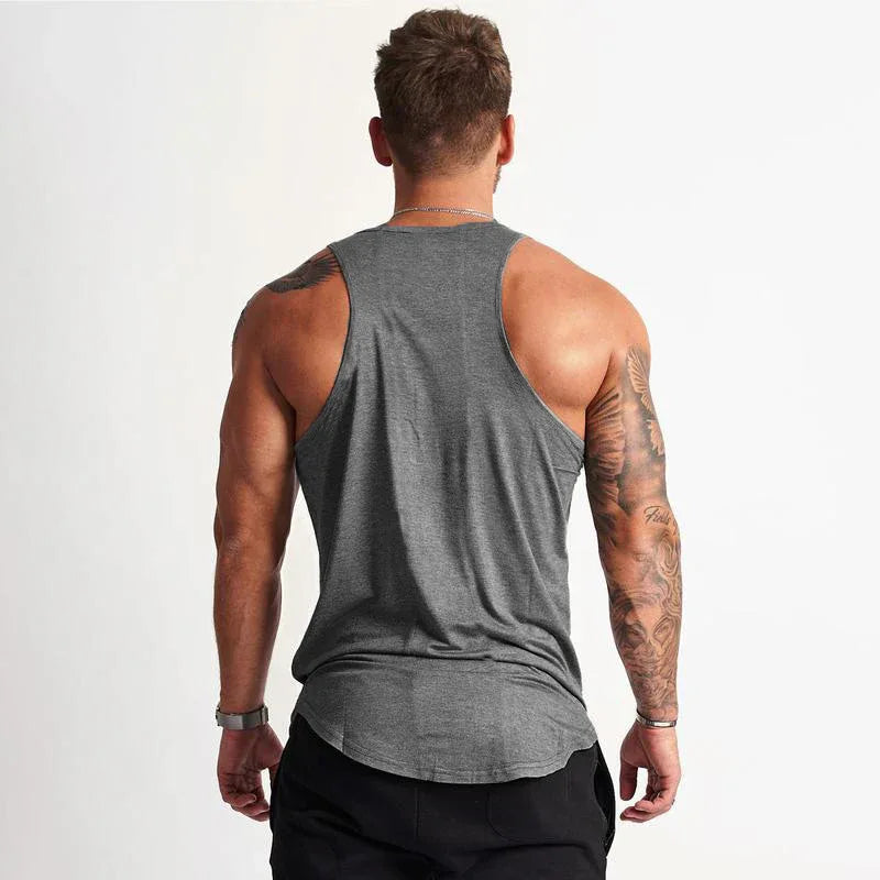 Cotton Material Summer Fitness Sports Vest Men's T-shirt Comfortable Bottoming Sweatshirt Workout Clothes - Zen Fit Plus