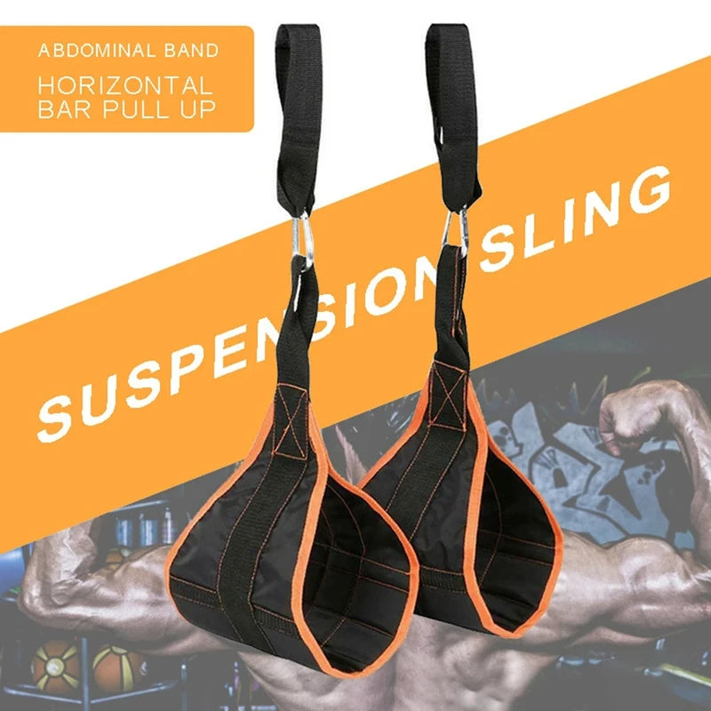 1 Pair Fitness Hanging Ab Straps Pull Up Bar Abdominal Muscle Assistance Bands Pull Up Straps for Knee Leg Raises Training Belt Zen Fit Plus