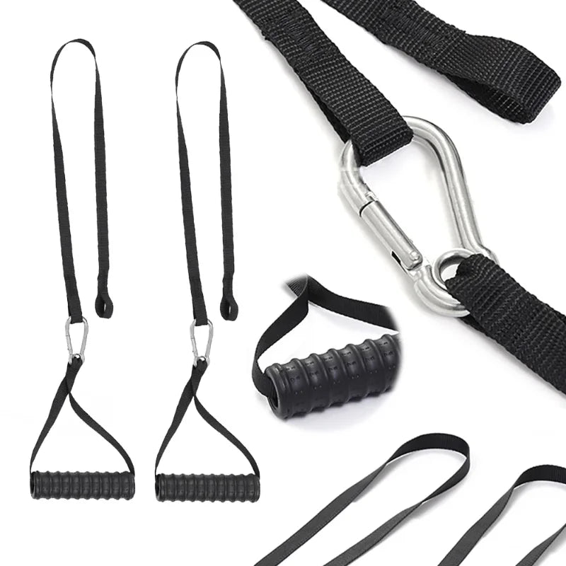 Tricep Biceps Back Blaster Rope Lat Pull Down Attachment Training Gym Weight Chest Muscle Workout Extension Straps Premium Nylon Zen fit plus