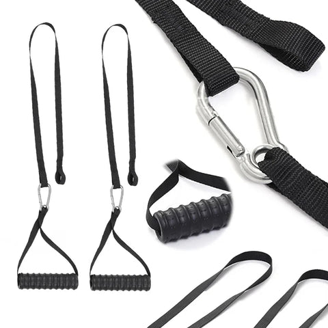 Tricep Biceps Back Blaster Rope Lat Pull Down Attachment Training Gym Weight Chest Muscle Workout Extension Straps Premium Nylon Zen fit plus