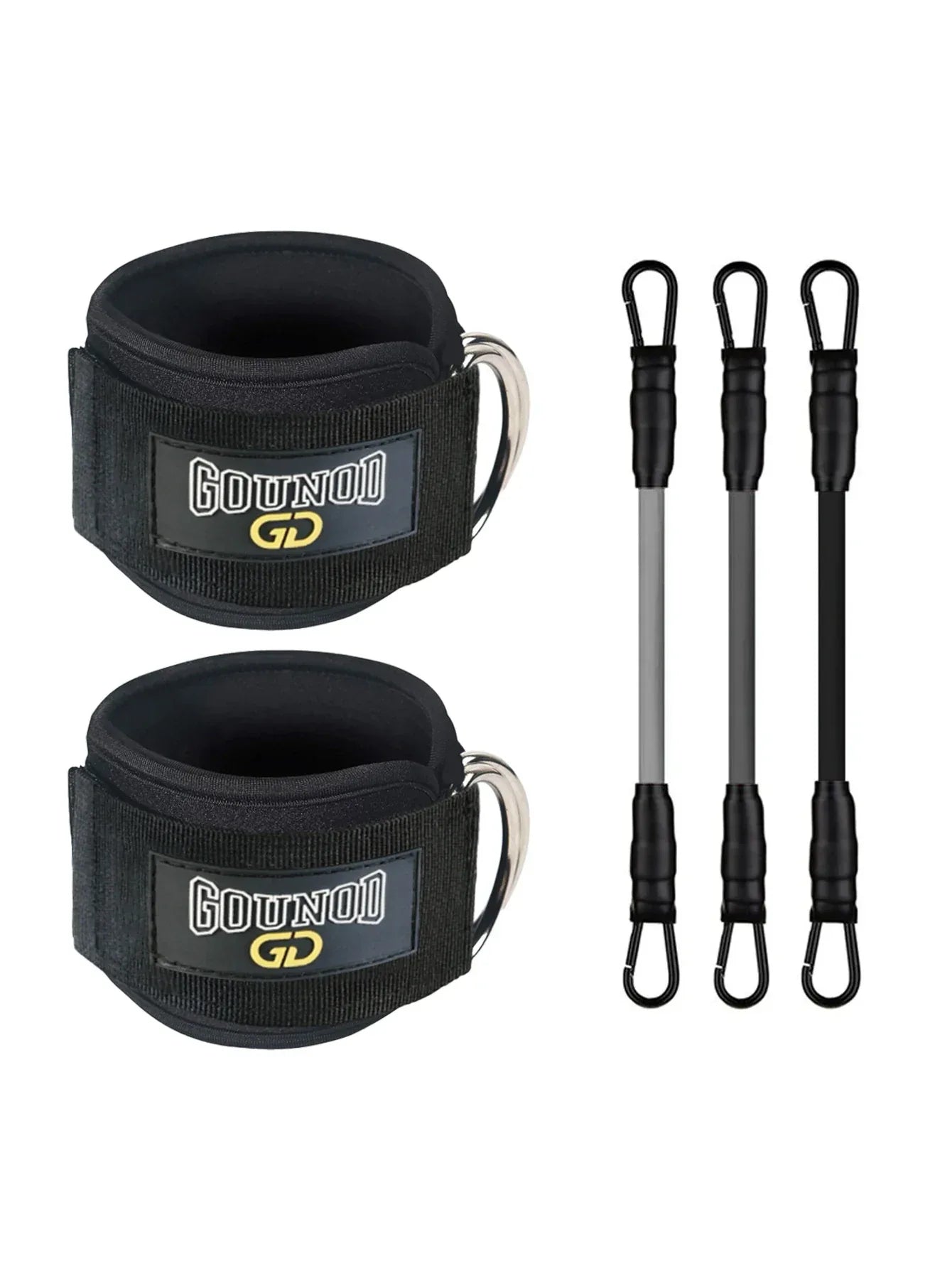 2PC/3PC GOUNOD Fitness Ankle Strap Adjustable D-Ring Support Cuffs Gym Leg Strength Exercise Pulley With Buckle Sport Guard Safe - Zen Fit Plus