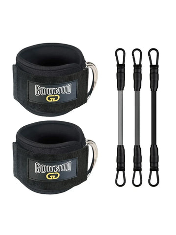 2PC/3PC GOUNOD Fitness Ankle Strap Adjustable D-Ring Support Cuffs Gym Leg Strength Exercise Pulley With Buckle Sport Guard Safe - Zen Fit Plus