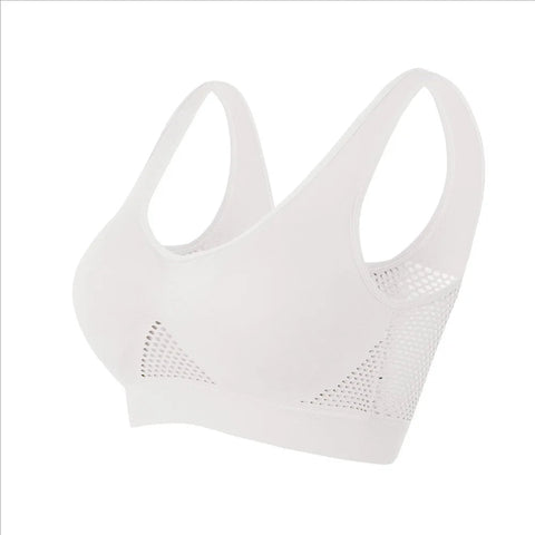 Seamless Mesh Women Sports Bras Fitness Gym Running Underwear Shockproof Bra Wireless 6XL Plus Size Crop Top Breathable Yoga Bra Zen fit plus
