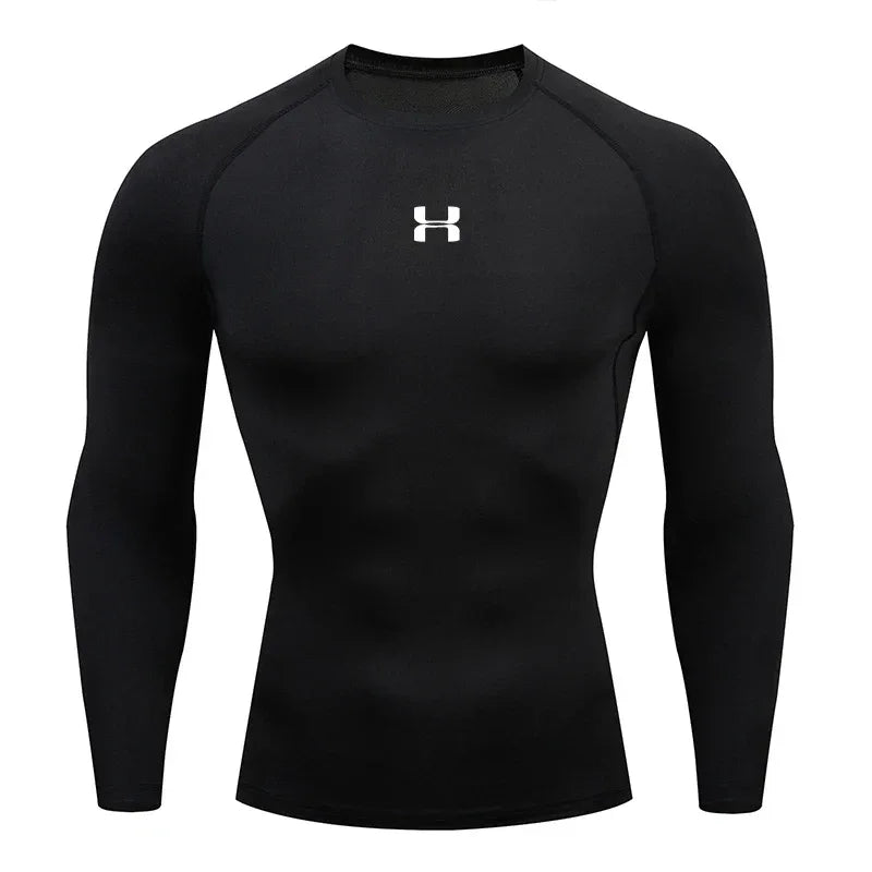 Men Running Compression T-shirt Long sleeves Sport Tees Gym Fitness Sweatshirt Male Jogging Tracksuit Homme Athletic Shirt Tops - Zen Fit Plus