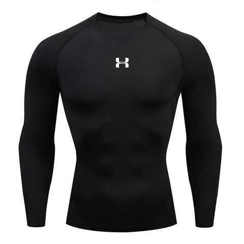 Men Running Compression T-shirt Long sleeves Sport Tees Gym Fitness Sweatshirt Male Jogging Tracksuit Homme Athletic Shirt Tops - Zen Fit Plus