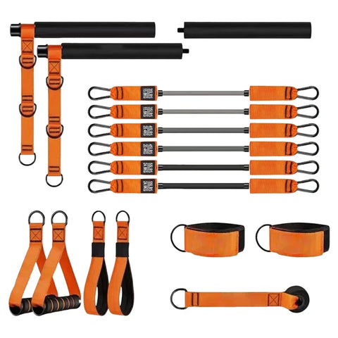 Multifunctional Pilates Bar with Resistance Bands Portable Yoga Pilates Stick Beginner Workout Equipment Yoga Set for Full Body - Zen Fit Plus