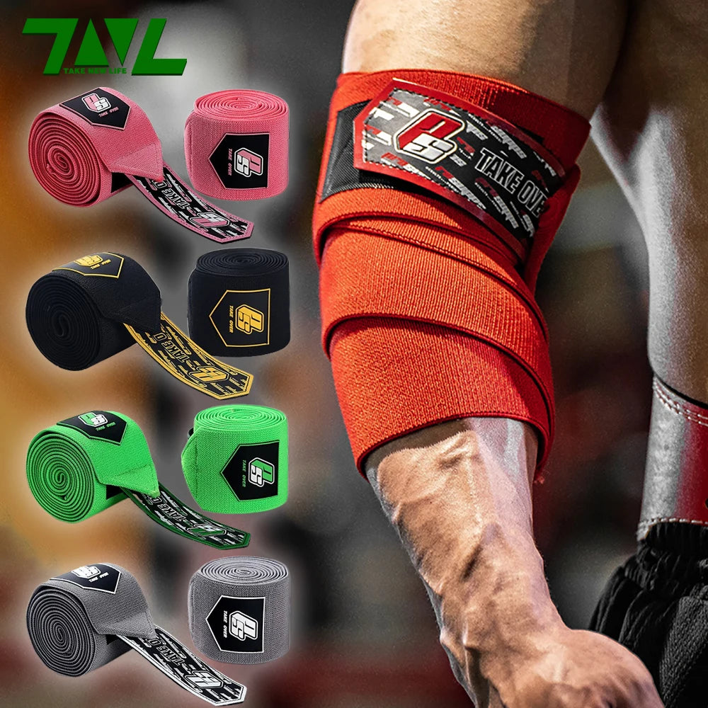 1PC PSIII 150cm Premium Elbow Pads Wrap Strap Bandage Brace Support Gym Fitness Sport Protecter for Weightlifting Bench Press Zen fit plus