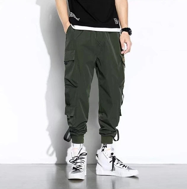 Classic Design Multi Flap Pockets Cargo Pants,Men's Loose Fit Drawstring Harem Cargo Jogger Pants oversized pants men and women Zen fit plus