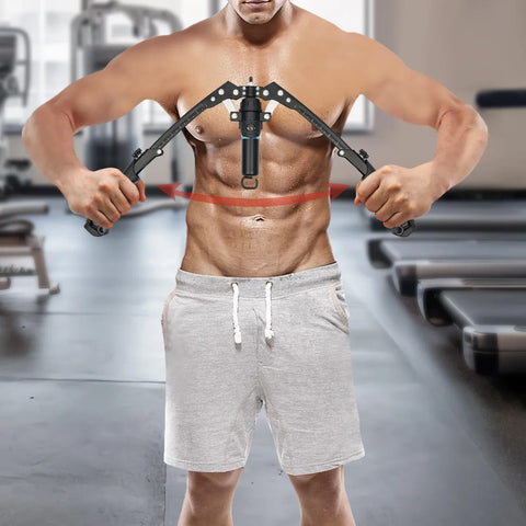 Hydraulic Power Twister Spin Button Arm Blaster Forearm Workout Equipment Adjustable 22-440lbs for Arms, Legs, Biceps, etc - Zen Fit Plus