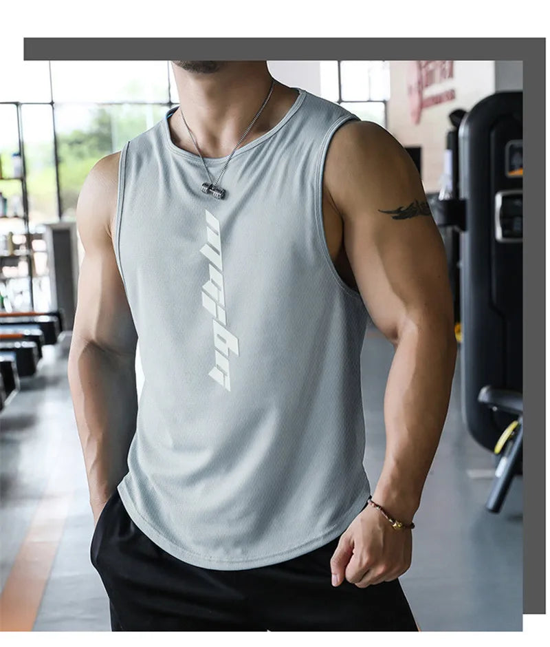 2025 NEW Fitness Sports Tank Tops Men Gyms Workout Sleeveles Shirt Male Summer Loose Undershirt basketball Running men Ves Zen fit plus