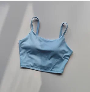 Small Sling Vest Integrated Fixed Gathering Sports Underwear Women's Bra Beauty Back Training Fitness Bra Summer Clothing Suit Zen fit plus