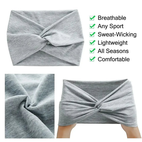 Hair Accessories Twisted Extra Large Thick Wide Headbands Turban Workout Headband Head Wraps for Women - Zen Fit Plus
