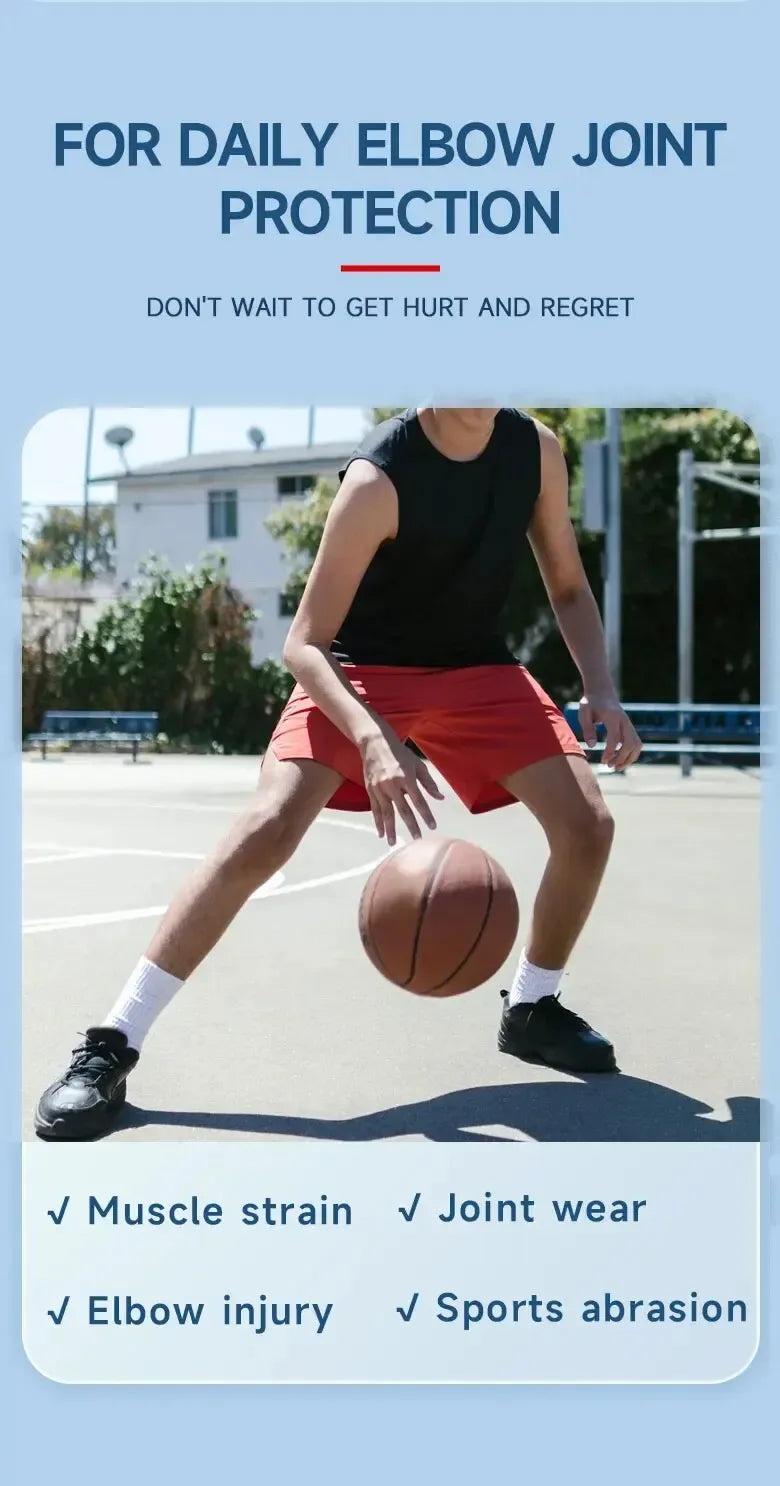 Elastic Fabric Protective Elbow Brace Knitted Compression Sleeve for Tendonitis Pain Relief - Zen Fit Plus