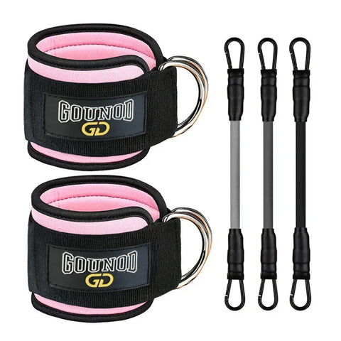 2PC/3PC GOUNOD Fitness Ankle Strap Adjustable D-Ring Support Cuffs Gym Leg Strength Exercise Pulley With Buckle Sport Guard Safe - Zen Fit Plus