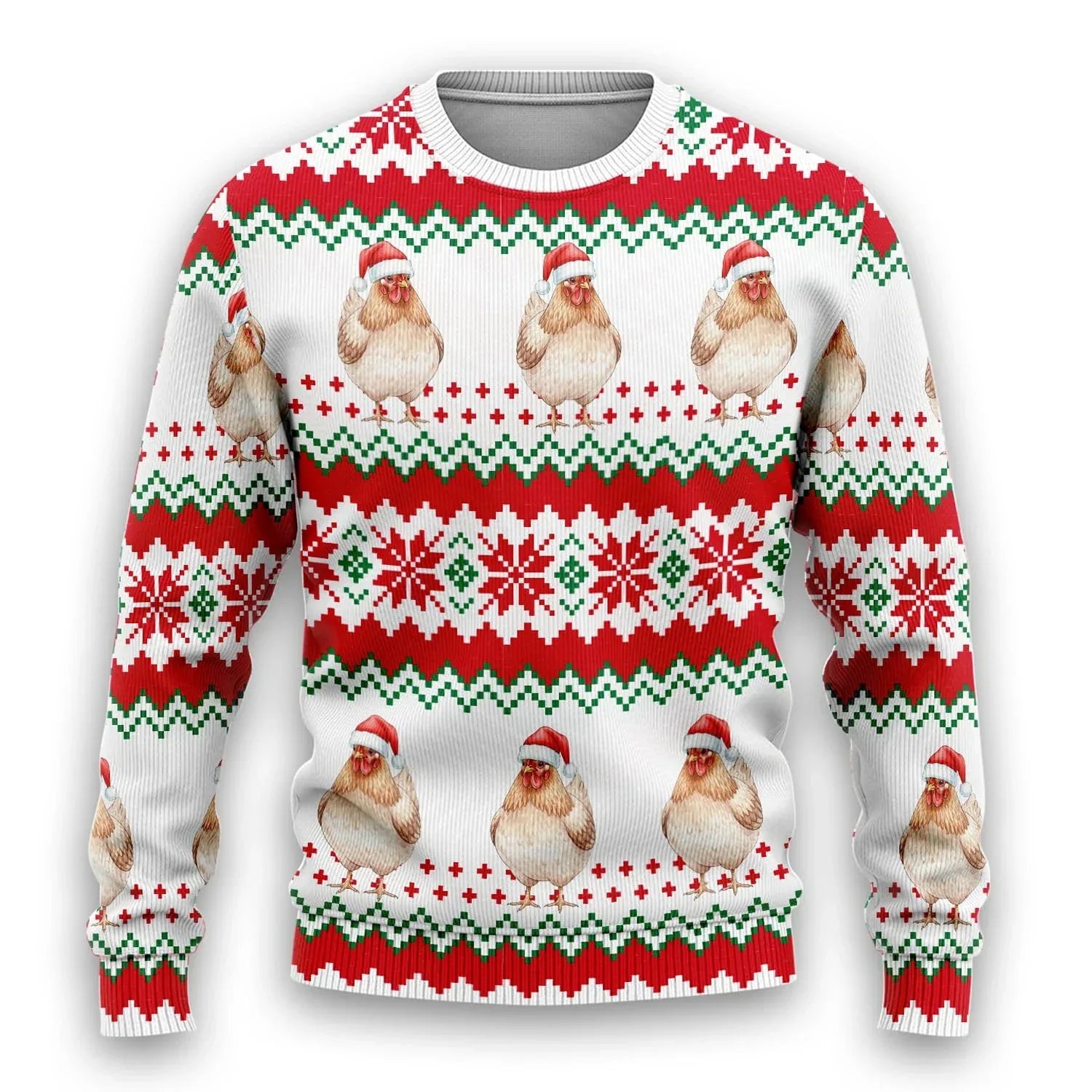 Farm Chicken Ugly Christmas Sweater For Men Clothing Rooster Mens Funny Ugly Sweaters Xmas Holiday Jumper Sweater Sweatshirt - Zen Fit Plus