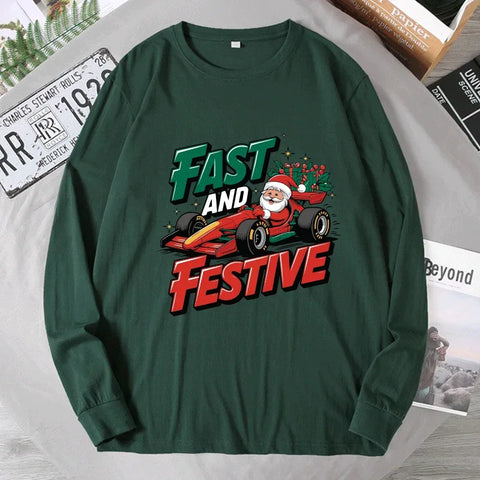 Men's Christmas Sweatshirts Plus Size 1XL-7XL Xmas Funny Hoodie Tops Adult Autumn Pullover Shirts Male Clothing 110-190KG - Zen Fit Plus