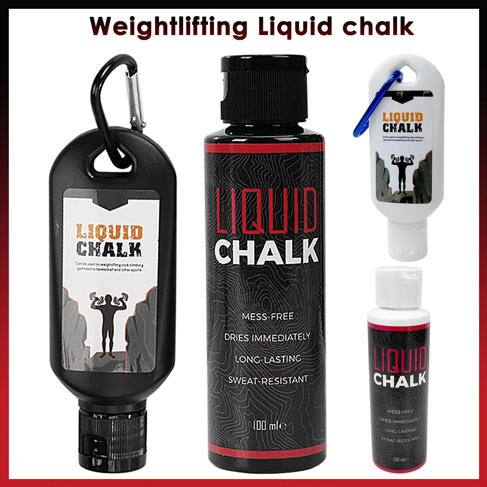 30/50/100ml Liquid Chalk Sports Magnesium Powder Fitness Weight Lifting Anti Slip Cream Grip WeightLifting Climbing Gym Sport Zen fit plus