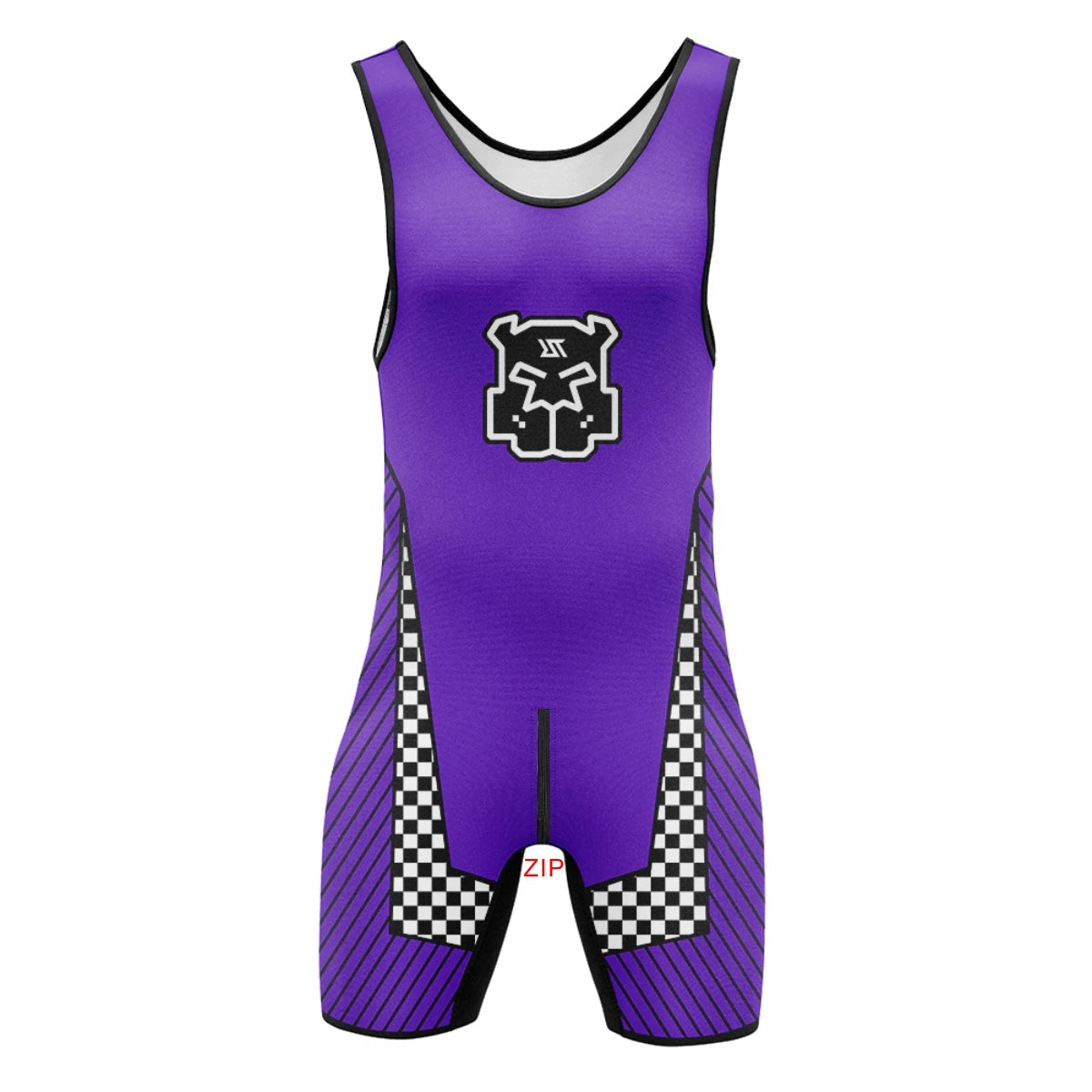 Mens Wrestling Singlets Front And Back Zipper Dog SexyMan Bodysuits RT One-Piece Undershirts Powerlifting Sleeveless Sleepwear Zen fit plus
