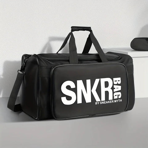 Multifunctional Sports Handbag Lightweight Large Zipper Gym Bag Letter Pattern Oxford Basketball Training Bag Zen fit plus