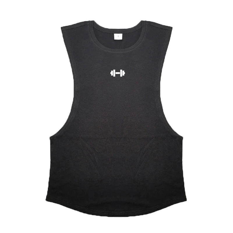 Gym Fitness Training Vests Cotton Breathable Side Slits Tank Tops Mens Bodybuilding Muscle Sleeveless Singlets Workout Shirts Zen fit plus