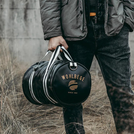 Gym Bag PU Leather Travel Totes Duffle Men Sports Fitness Business Casual Luggage Handbag Shoes Shoulder Weekend Outdoor Bag Zen fit plus