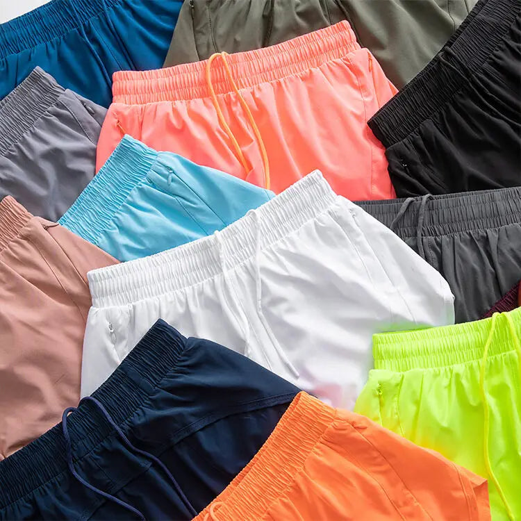 (S-2XL)2 in 1 Women Zipper Pocket Quick Dry Running Shorts 2 Layer Gym Yoga Fitness Badminton Tennis Training Sport Short Pants Zen fit plus