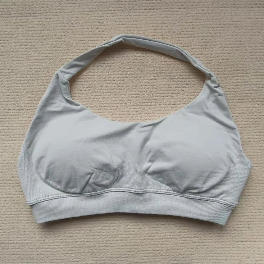 HBC Women's Sports Bra High Elastic Halter Top Push-up Fitness Workout Underwear Seamless Gym Tops Yoga Bra Zen Fit Plus