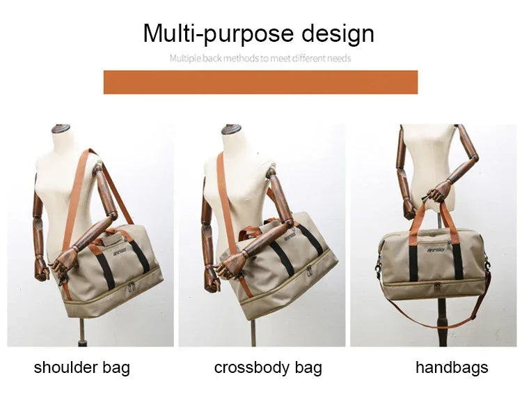 Travel Gym Bag Short-distance Luggage Portable Fitness Bags Shoulder Crossbody Chest Bag Handbags Duffle Carry On Weekender Bag - Zen Fit Plus