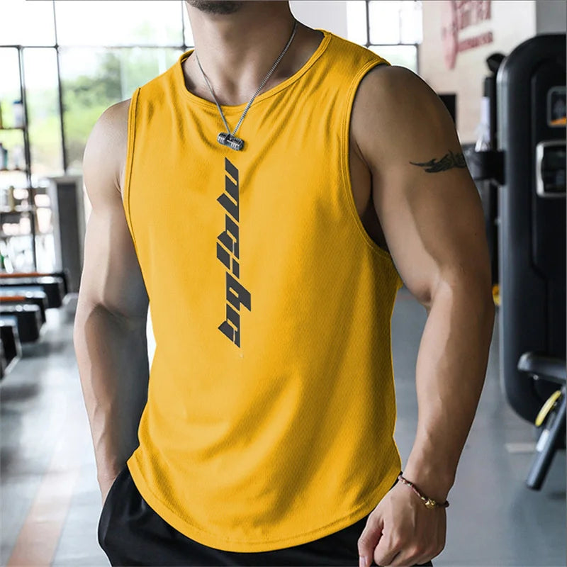 2025 NEW Fitness Sports Tank Tops Men Gyms Workout Sleeveles Shirt Male Summer Loose Undershirt basketball Running men Ves Zen fit plus