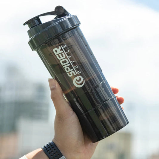 3 Layers Shaker Protein Bottle Powder Shake Cup Large Capacity Water Bottle Plastic Mixing Cup Body-Building Exercise Bottle Zen fit plus