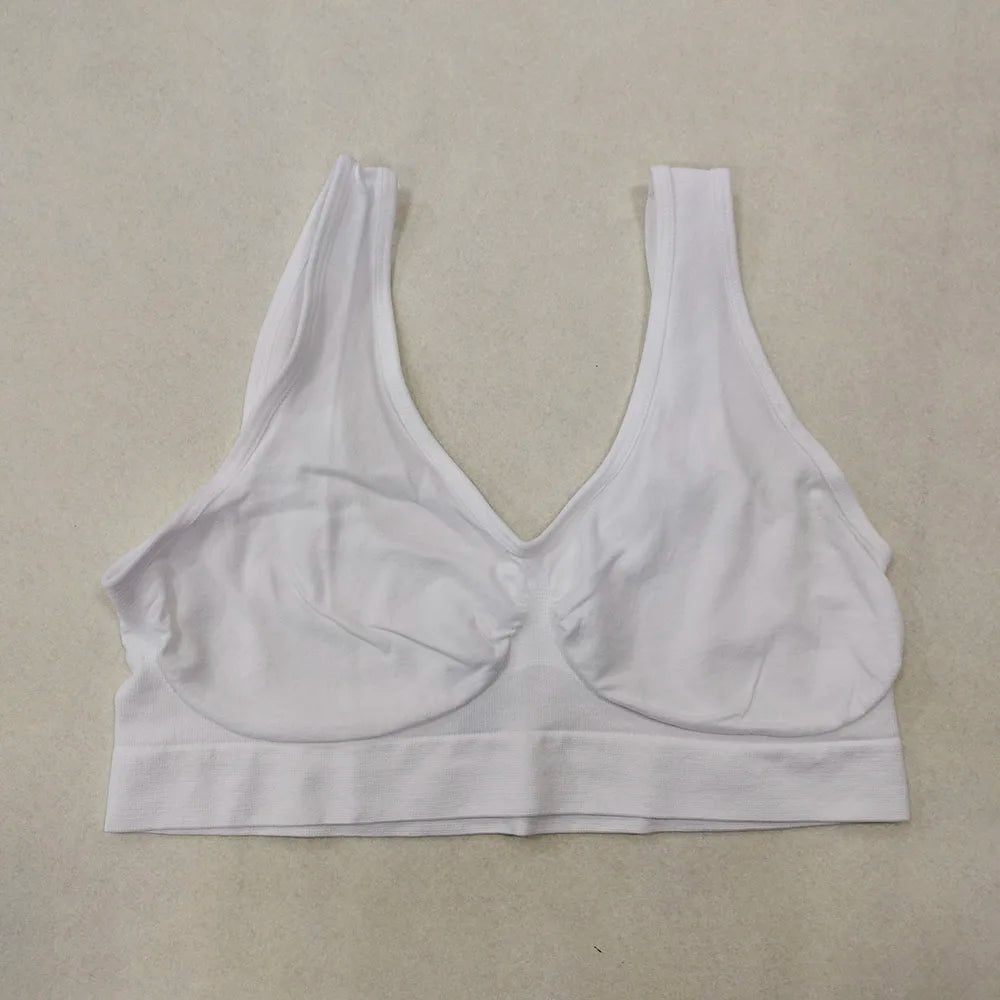 unlined Seamless Bra Vest Women sleep Underwear yoga sports Brassiere Big Size Top no sponge insert pad Bralette Zen fit plus
