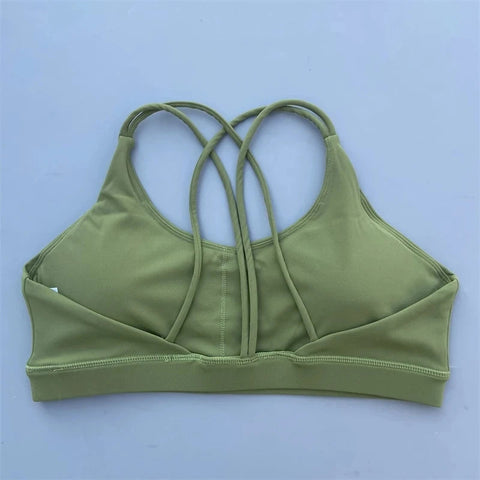 Solid Color soft high strength Women Fitness Bra Tight Sport Top Comprehensive Training Gym Yoga Underwear  Tight With Chest Pad Zen fit plus