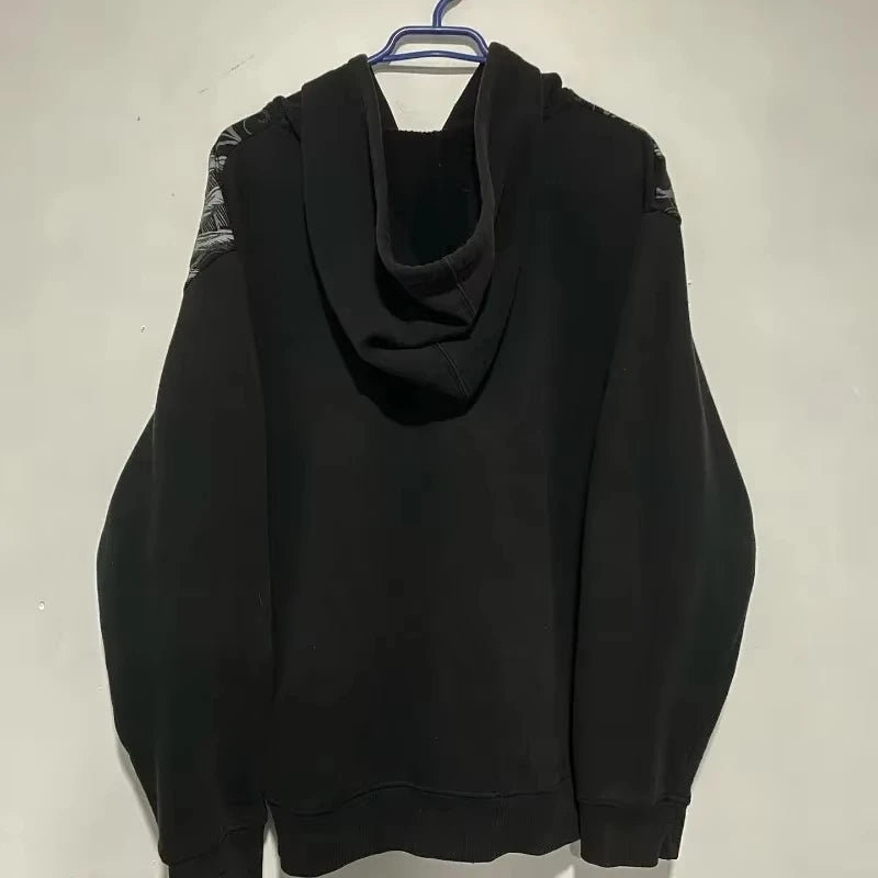 American Y2K New Fashion Trend Fleece Padded Zipper Hoodie Women Street Hip Hop Joker Loose Sweatshirt Couple Casual Punk Hoodie Zen fit plus