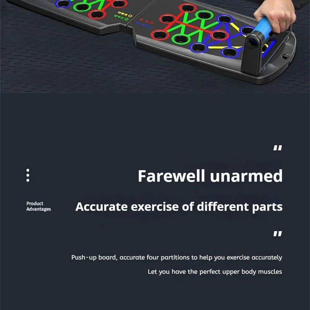 Foldable Multi-Functional Push Up Board Chest Abs Training Equipment Portable Home Gym Fitness Tool for Men Core Workout - Zen Fit Plus