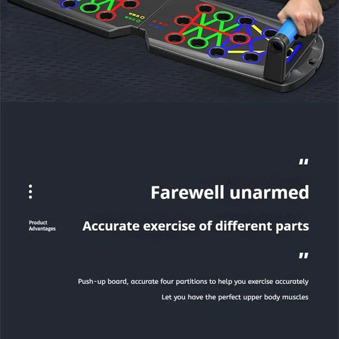 Foldable Multi-Functional Push Up Board Chest Abs Training Equipment Portable Home Gym Fitness Tool for Men Core Workout - Zen Fit Plus