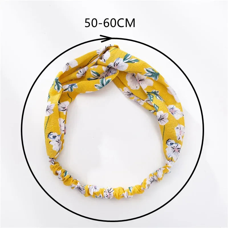 Fashion Women Girls Summer Bohemian Hair Bands Print Headbands Vintage Cross Turban Bandage Bandanas HairBands Hair Accessories - Zen Fit Plus