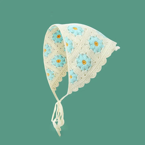 Elegant Knitted Triangle Scarf Headband for Women Fashion Girl strawberry Versatile pattern Hair Band Hair Accessory Zen Fit Plus